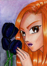 Fanart: #1 Aika mit schwarzen Tulpen