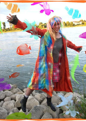 Cosplay-Cover: Delirium Regenbogen-Mantel (Neil Gaimans Sandman)