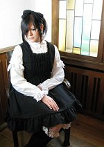 Cosplay-Cover: Black shirred JSK