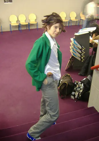 Cosplay-Cover: Taichi Yagami (2.Staffel Schuluniform)
