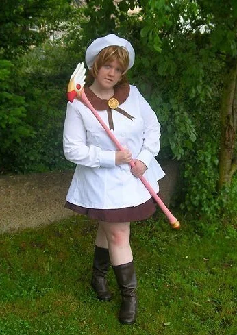 Cosplay-Cover: Sakura Kinomoto (Brown-White Dress)