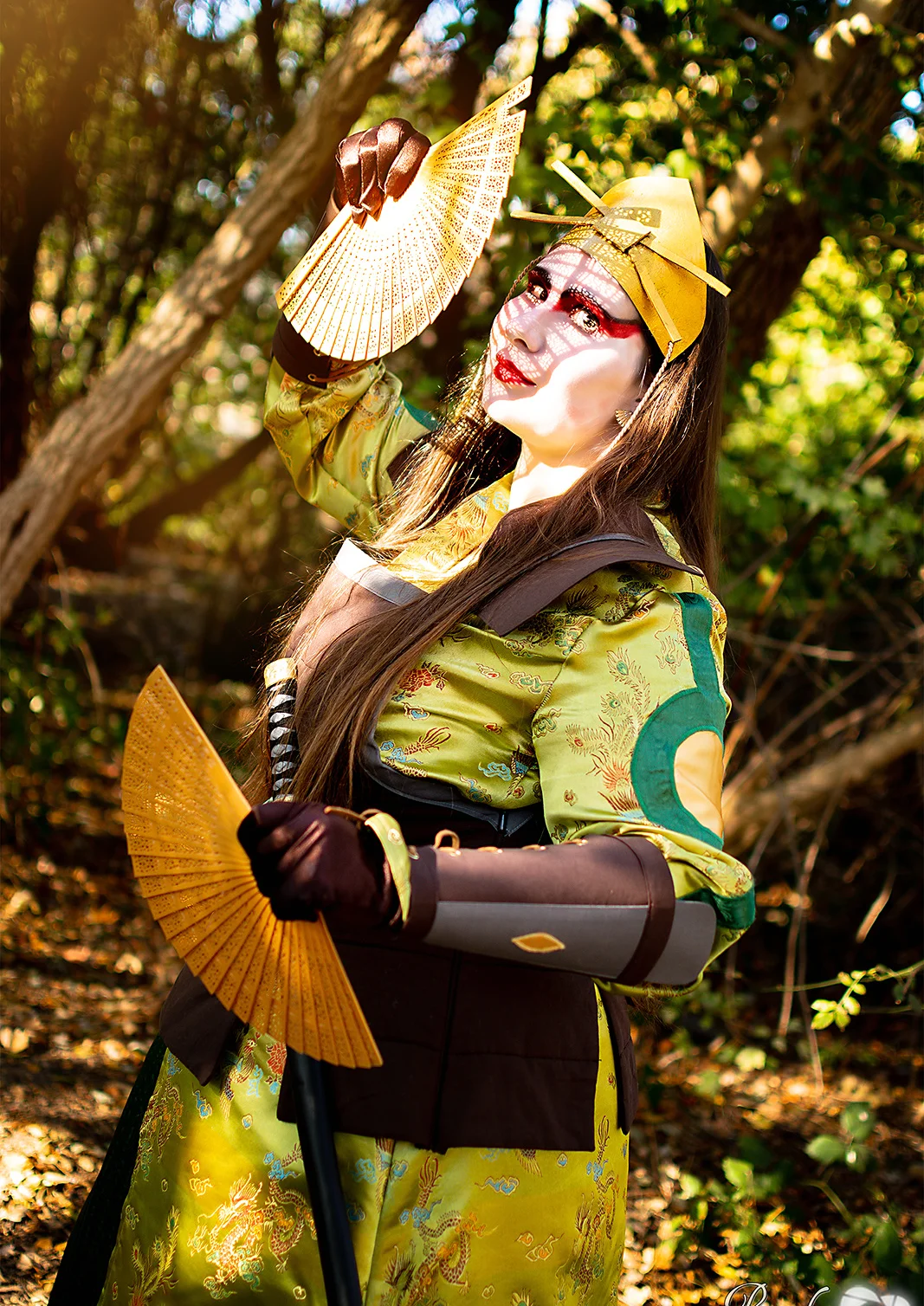 Cosplay-Cover: Suki: Kyoshi-Kriegerin