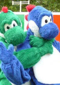 Cosplay-Cover: Blauer Yoshi