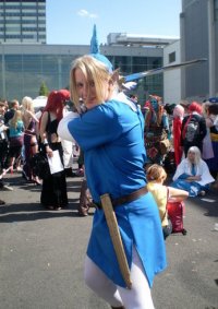 Cosplay-Cover: Link (blaue Zorarüstung)