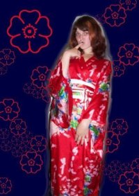 Cosplay-Cover: Kimonoträgerin [rot]