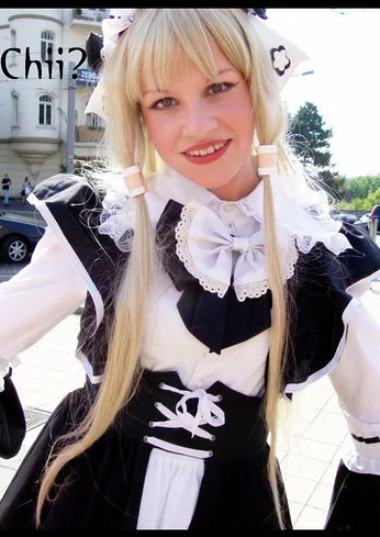 Cosplay-Cover: Chii ( schwarz weißes Maidkleid )