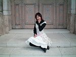 Cosplay-Cover: Infanta off-white flower dress - black version