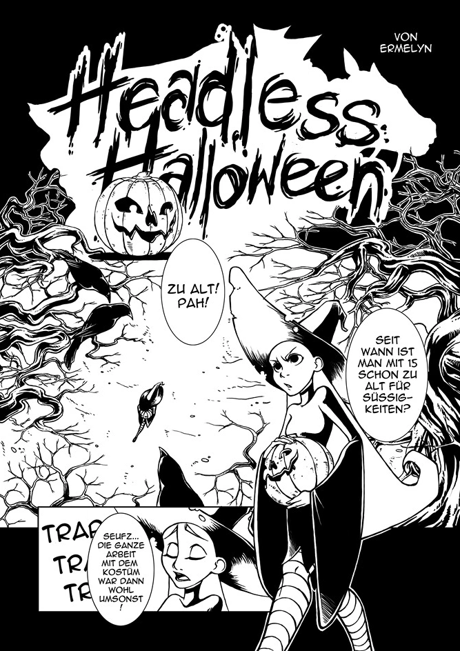 Cover: Headless Halloween - Beitrag für das Yukon Manga Projekt