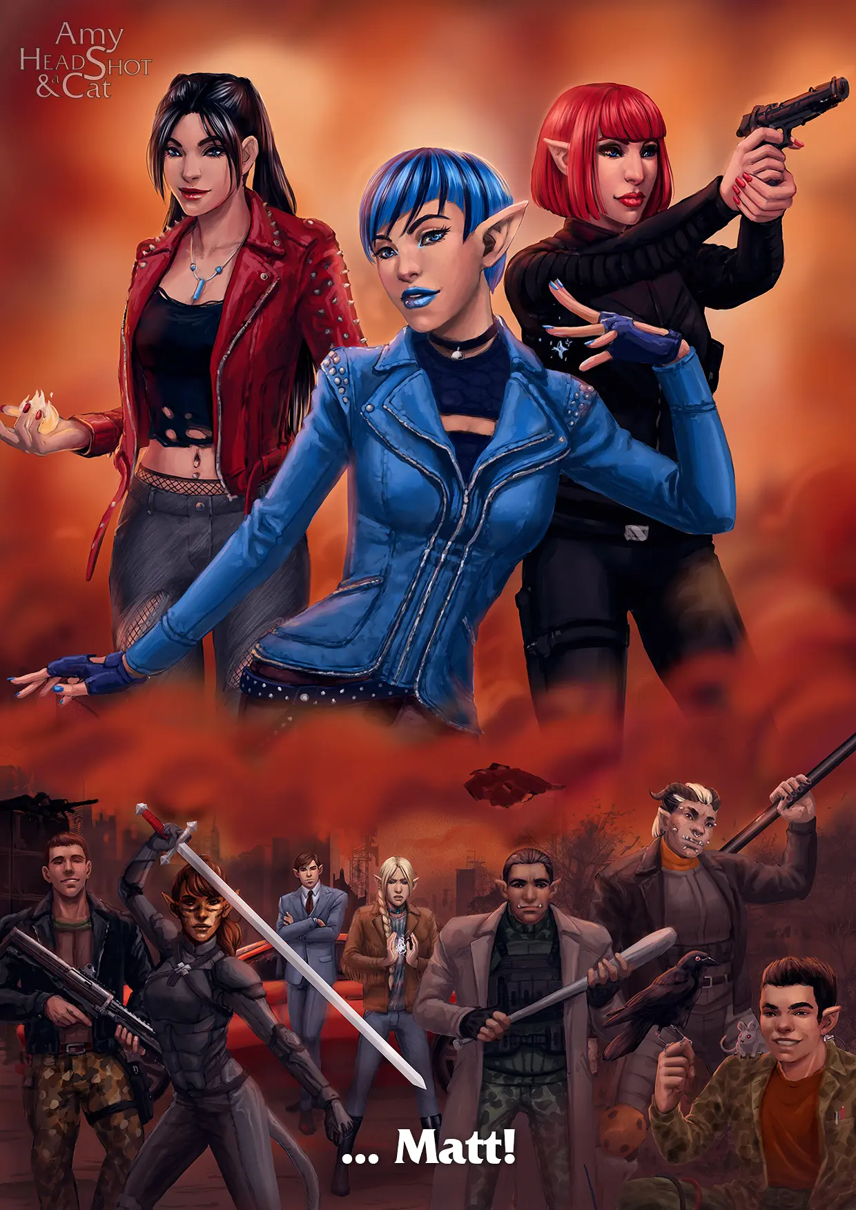 Cover: Amy, Headshot & a Cat