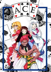 Cover: ♦ ♣ ♥ Ace ♥ ♣ ♦