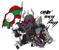 Fanart: Chibi Nemesis mit Pferd Genesis