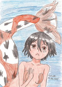 Fanart: Fem!Luffy als Meerjungfrau
