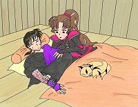 Fanart: Sango sorgt sich um Miroku