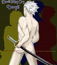 Fanart: Devil May Cry (DMC) - Vergil (nackt mit Schwert)