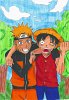 Ruffy und Naruto coloriert