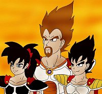 Fanart: The King, the Prince and the Princes of Saiyans