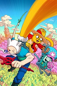 Fanart: Crossover: Adventure Time x One Piece No. 01 - with Jake the Strawhat and Finn the Pirate Hunter