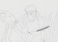 Fanart: Naruto, Aoi und Kyuubi