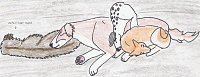 Fanart: Schlafendes Trio (& zufälliger Hund)
