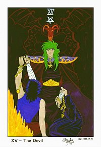 Fanart: Saint Seiya Tarot - Arcana XV: The Devil (Hades)