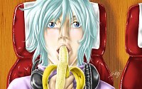 Fanart: eating a banana while staring at a hot guy (colo)