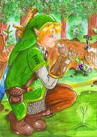 Fanart: #049 Link & die kokiri Flöte