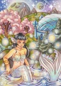 Fanart: Galaxy-Meerjungfrau (Geburtstagswichteln 2024 für YORA_)