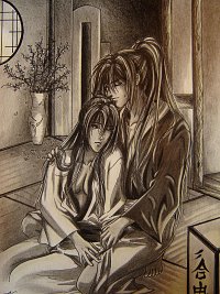 Fanart: Comfort in your arms... (Shinta & Madoka zur FF "Shikon No Tama"^^)