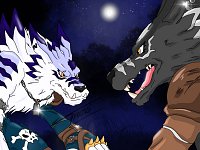 Fanart: Weregarurumon & BlackWeregarurumon