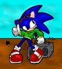 Sonic mit Ghettoblaster-Colo (Für nen Wettbewerb)