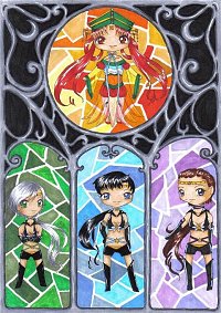 Fanart: Chibi Sailor Starlights (15/2009, Colo)