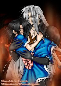 Fanart: The ending Theme die 3te - Sephiroth und Sayda [colo by Dragonfirefemale]