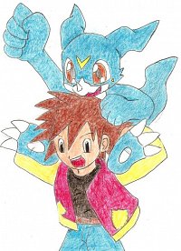 Fanart: Ryo und Veemon