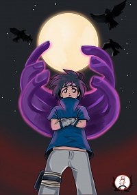 Fanart: Little Uchiha and the Moon