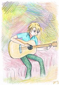 Fanart: Yamato mit Konzertgitarre