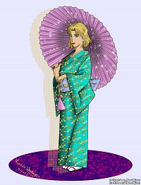 Fanart: Ritsuko in a Kimono