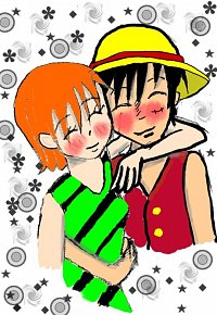 Fanart: Nami X Luffy-colo