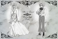 Fanart: FF Chara-Design - [Spoiler!] *~* wedding night style *~* AliceXMadHatter♥ ~Lineart