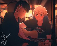 Fanart: Learning to play guitar from her crush