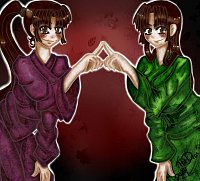 Fanart: Die Zwillinge von Miroku und Sango =D