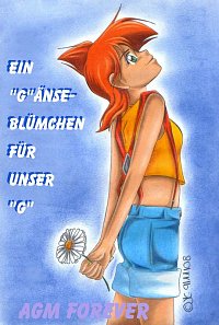 Fanart: Ein "G"änseblümchen für unser "G"  ++ für Ga-kun (~ MiyaToriaka) ++  zur FanFiction "Missverständnisse und ein Gänseblümchen"