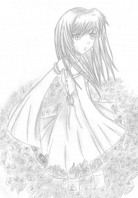 Fanart: Kurumi im Blumenbeet