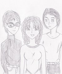 Fanart: Harry/Hermine/Ron-Bleistift