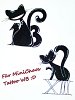 Schwarze Katze für MiniChaos Tattoo WB