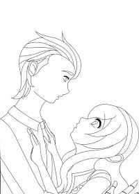 Fanart: Rhys x Rose (Outlines)