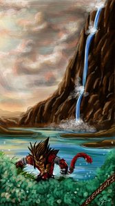 Fanart: Waterfalls-Testcoloration