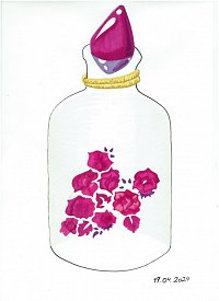 Fanart: rosige Flasche