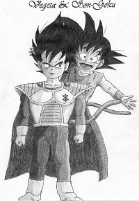 Fanart: Vegeta Kid und Son-Goku Kid