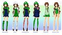 Fanart: Super Sisters: Luiginas Outfits