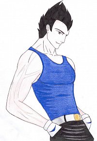 Fanart: Vegeta im eigenen Stil in Farbe